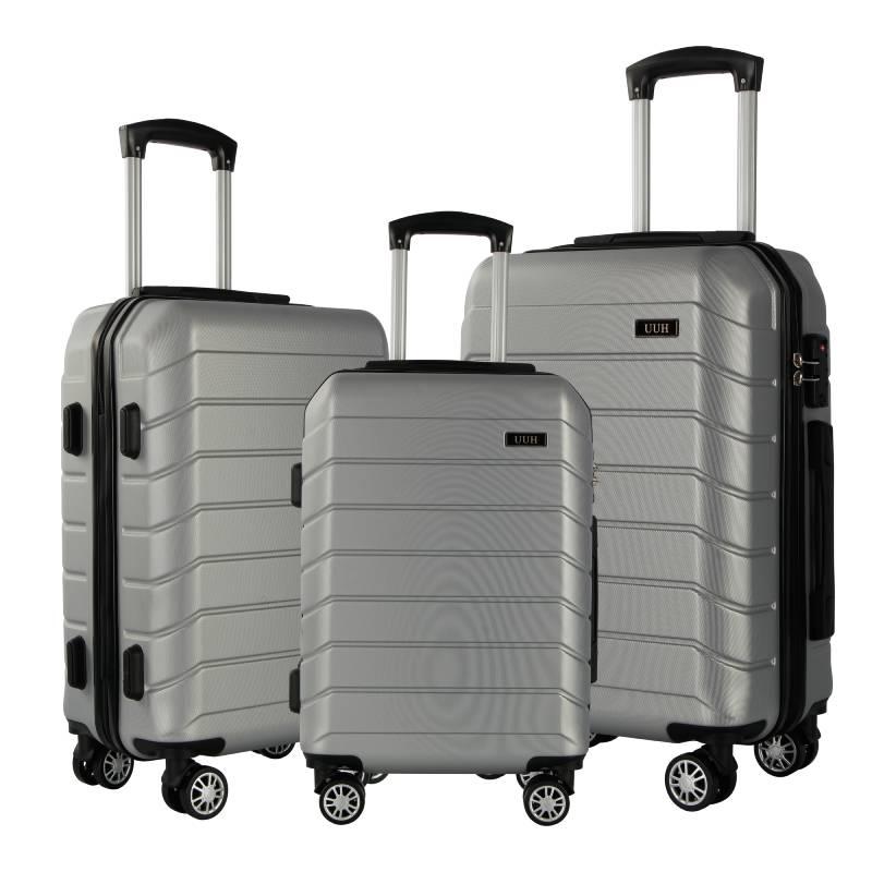 3pcs 4pcs Luggage Set with TSA Lock and Spinner Wheels - Durable ABS Hard Shell for Family Travel Essentials