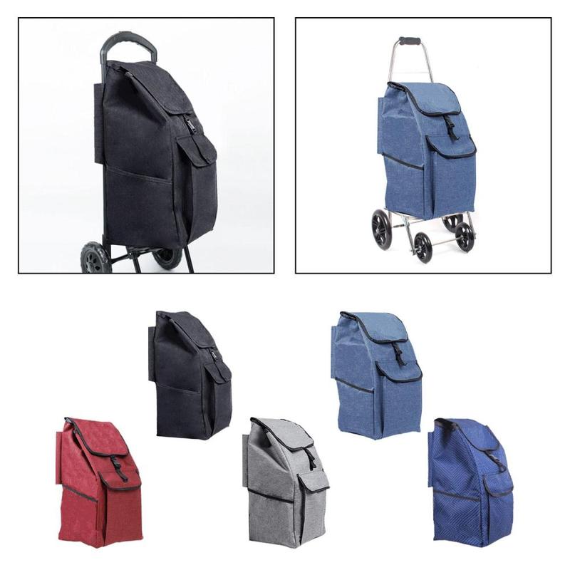 Shopping Trolley Replacement Bag Thickened Trolley Bag Oxford Cloth Portable Handtruck Bag for Kitchen