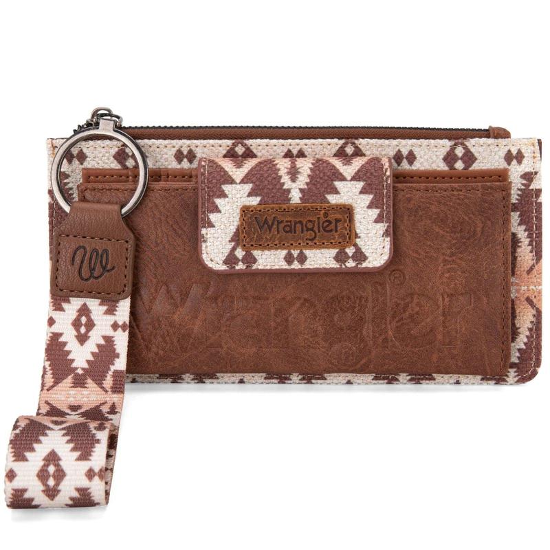 Wrangler Southwestern Print Bi-Fold Wallet Wristlet