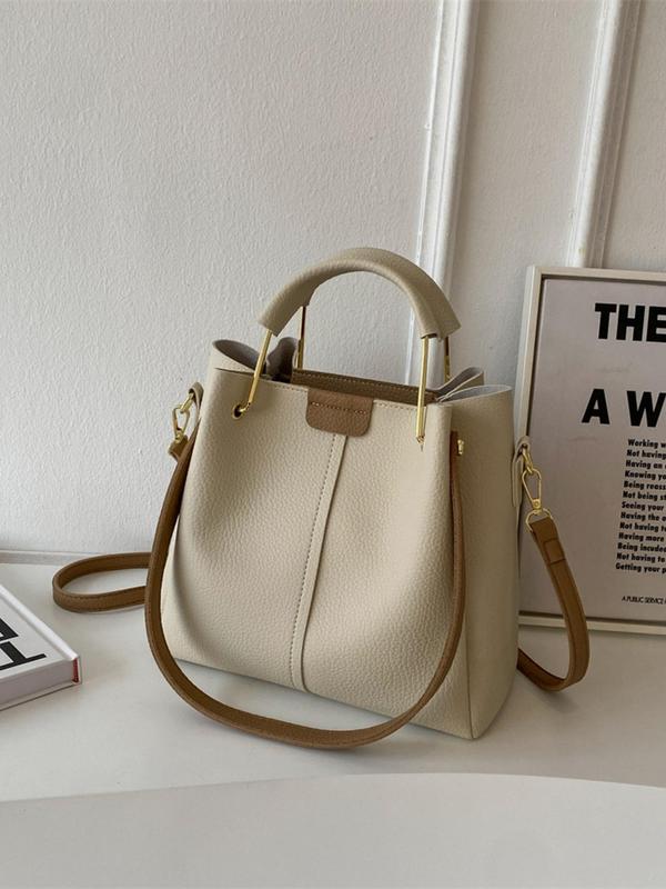 Women's Fashionable Solid Color Shoulder Bag, Casual Versatile Commuter Shoulder Bag, Trendy All-match Crossbody Bag for Daily Use