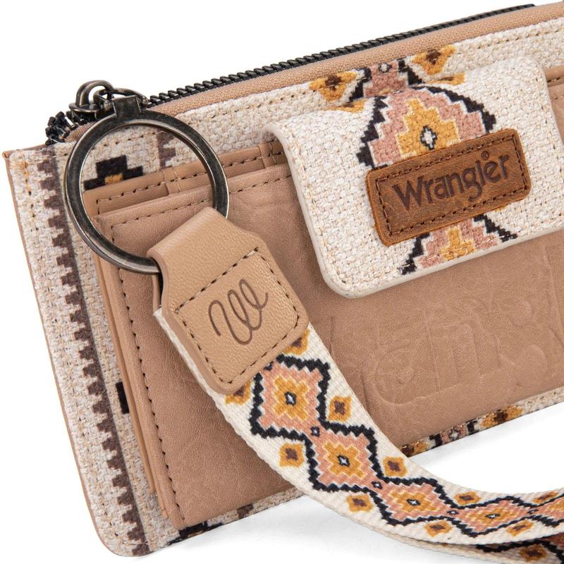 Wrangler Southwestern Print Bi-Fold Wallet Wristlet