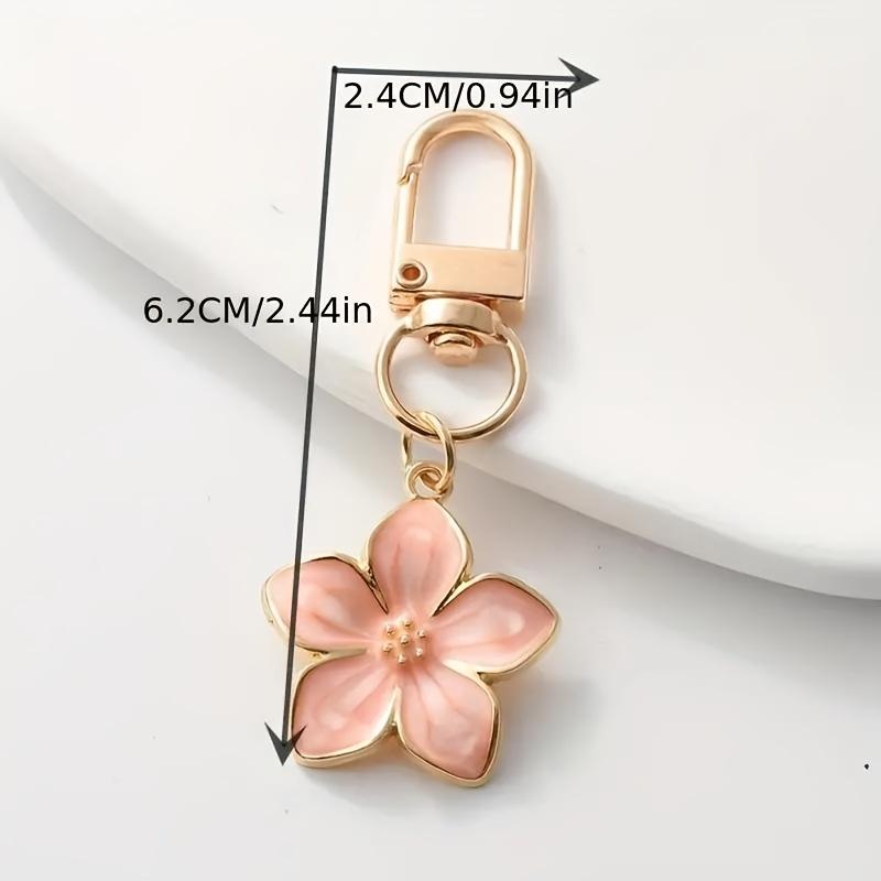 1pc Cute Flower Daisy Keychain Elegant Alloy Keyring Trendy Hanging Pendant Bag Charms For Women daily use