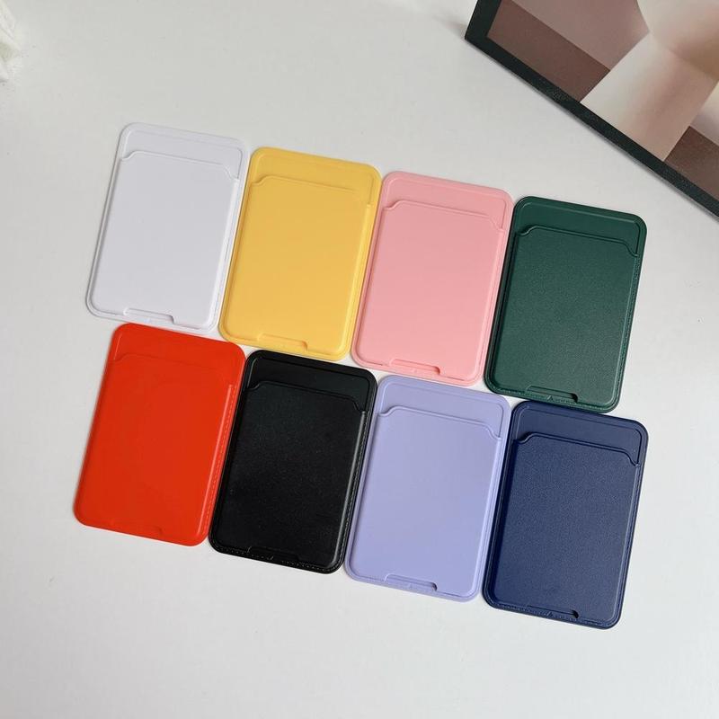 Solid Color Self Adhesive Card Holder, PC Hard Phone Back Card Holder, Mobile Phone Accessories for Women & Men, Phone Accessories for Daily Use