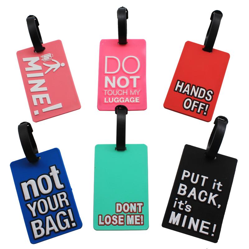 6-Pack Funny Luggage Tag Set, Personalized Travel Bag Tags Suitcase Identify Labels with Name ID Card Quickly to Spot Baggage