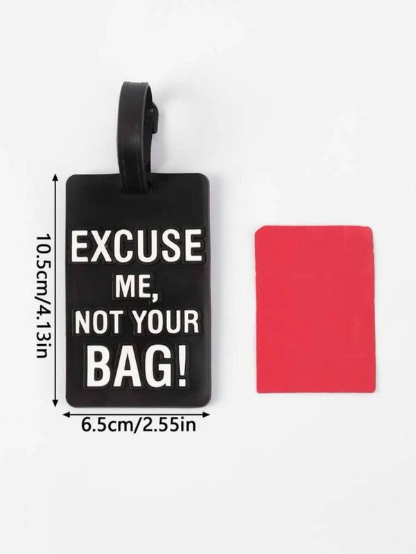 Unisex Cute Letters Pattern Luggage Tag, Creative Funny Luggage Tag for Women & Men, Trendy All-match & Exquisite Luggage Accessories for Birthday Gift