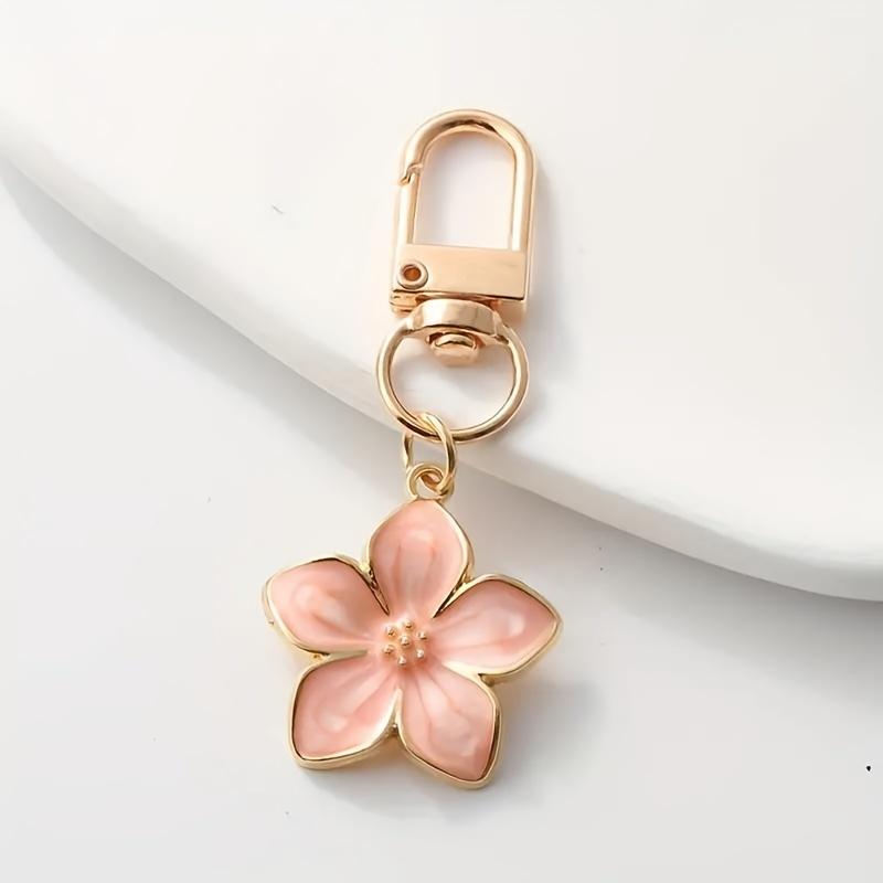 1pc Cute Flower Daisy Keychain Elegant Alloy Keyring Trendy Hanging Pendant Bag Charms For Women daily use