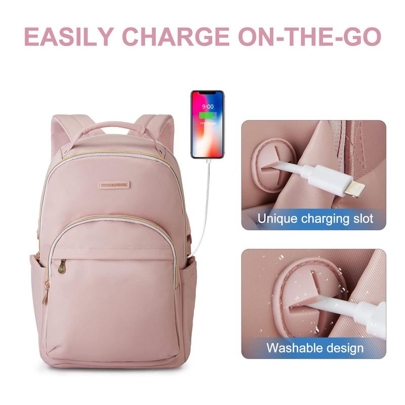 LIGHT FLIGHT Laptop Backpack, Travel Backpack for Women,Stylish Laptop Bag 15.6 Inch,Work Computer Bag with Charger Slot, bag for Work College Business Trip,