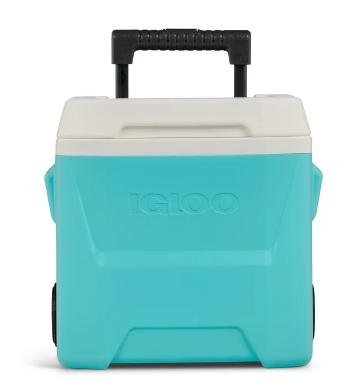 Igloo 16 QT Laguna Hard Sided Ice Chest Roller Cooler, Aqua Blue