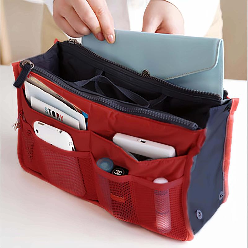 Portable Multi-pocket Storage Bag, 1 Count Durable Polyester Handheld Travel Bag, Multifunctional Organizer for Home & Travel, Storage Organizer