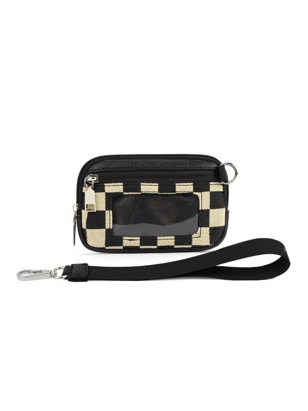 Fashionable Plaid Pattern Zipper Wristlet, 2024 New Style Casual Versatile Clutch Bag for Women, Trendy All-match & Exquisite Bag for Daily Travel Work Commute