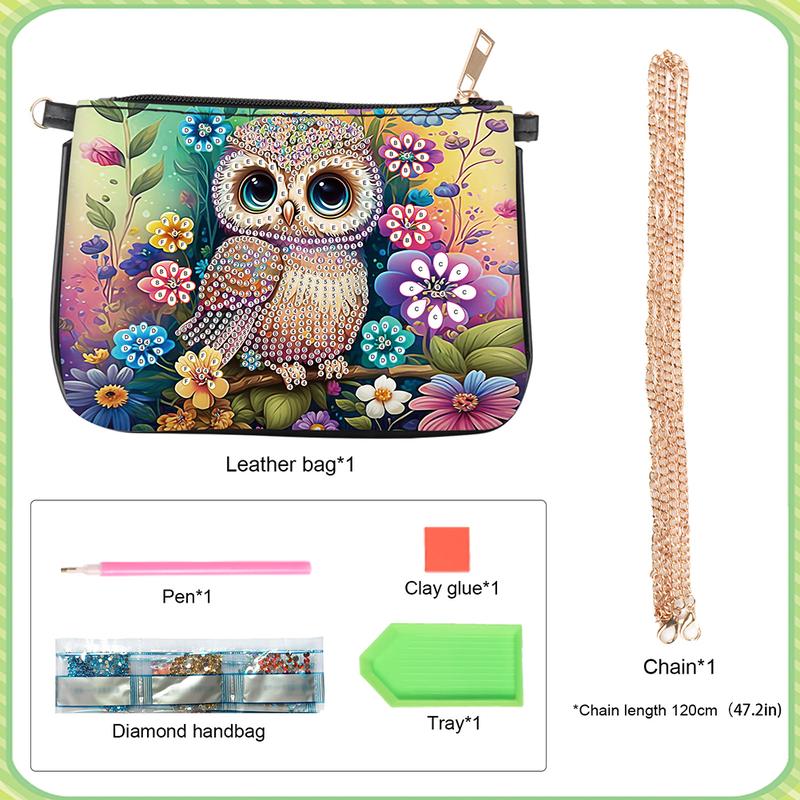 DIY Special Shape Love Puppy   Owl   Sunflower   Butterefly 5D DIY Diamond Painting Clutch Bag for Women Girls