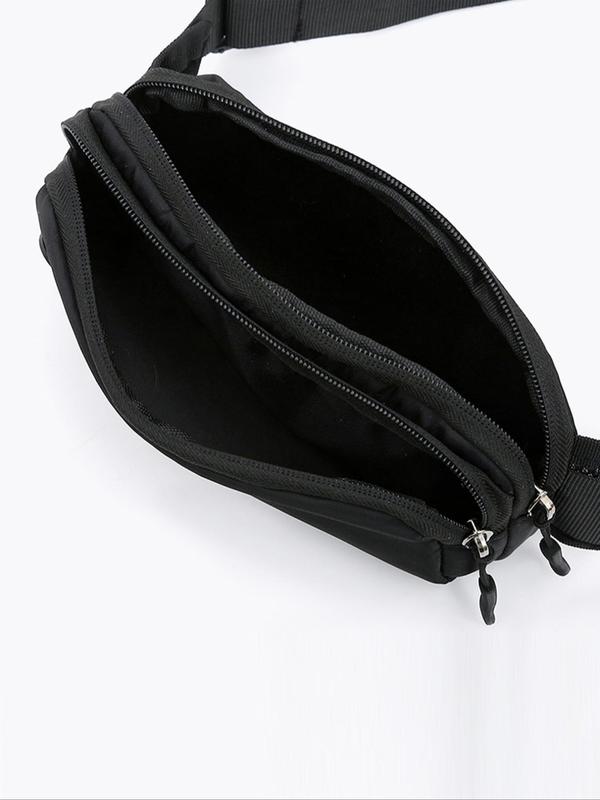 Women's  Minimalist Solid Color Lightweight Fanny Pack, Casual Sporty Fanny Pack, Fashionable Waterproof Zipper Bum Bag for Running, Gym, Workout, Casual Sporty Phone Bag