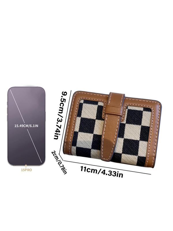 Checkerboard Pattern Card Holder, Casual Versatile Card Holder for Women, Trendy All-match & Exquisite Card Holder for Daily Use