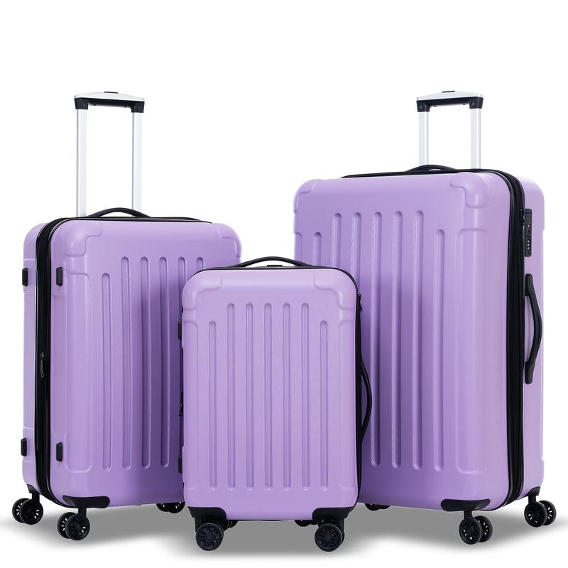 Luggage 3 Piece Sets with Spinner Wheels ABS+PC Lightweight (20 24 28)