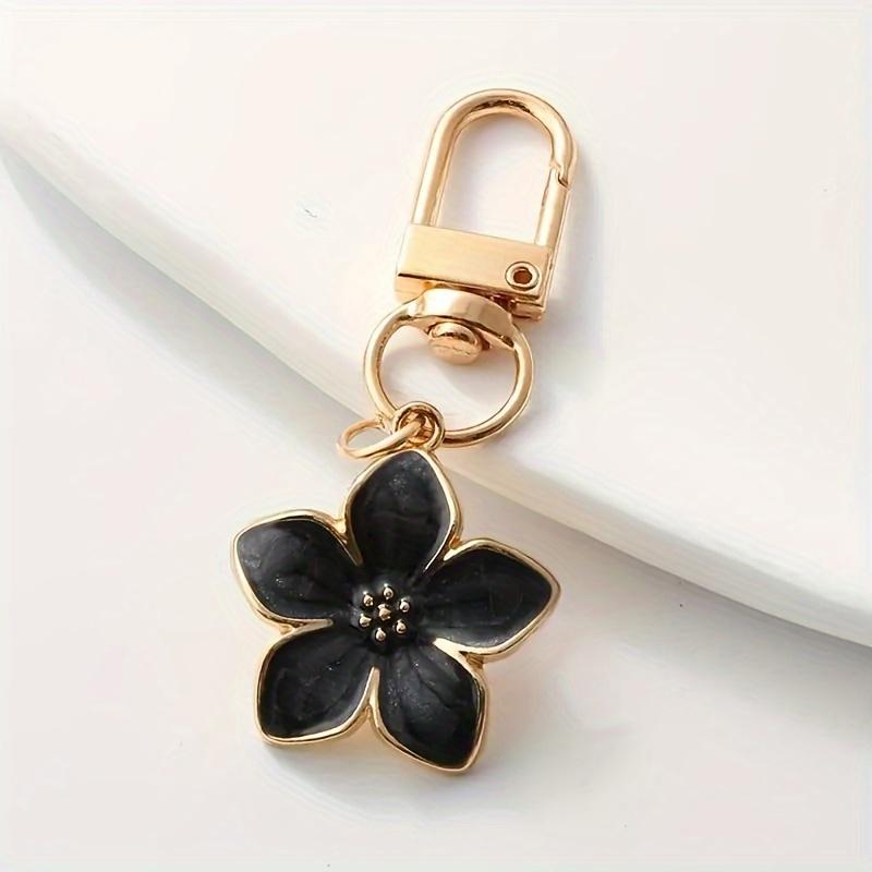 1pc Cute Flower Daisy Keychain Elegant Alloy Keyring Trendy Hanging Pendant Bag Charms For Women daily use