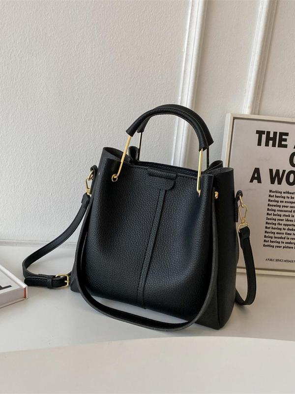 Women's Fashionable Solid Color Shoulder Bag, Casual Versatile Commuter Shoulder Bag, Trendy All-match Crossbody Bag for Daily Use