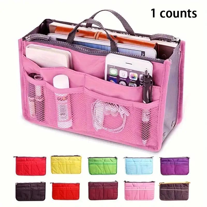 Portable Multi-pocket Storage Bag, 1 Count Durable Polyester Handheld Travel Bag, Multifunctional Organizer for Home & Travel, Storage Organizer