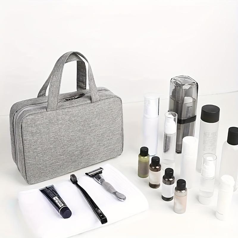 Spacious Travel Toiletry Bag - Large Capacity Folding Cosmetic Organizer with Dry and Wet Separation, Multi-Functional Storage for Makeup and Toiletries, Featuring Hanging Hook and Easy-Carry Design for Effortless Travel