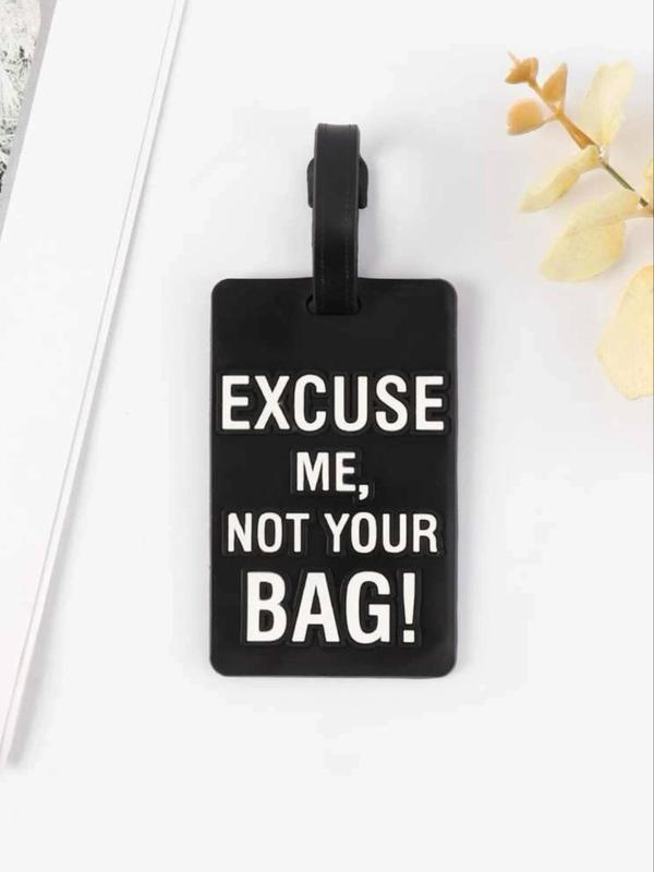 Unisex Cute Letters Pattern Luggage Tag, Creative Funny Luggage Tag for Women & Men, Trendy All-match & Exquisite Luggage Accessories for Birthday Gift