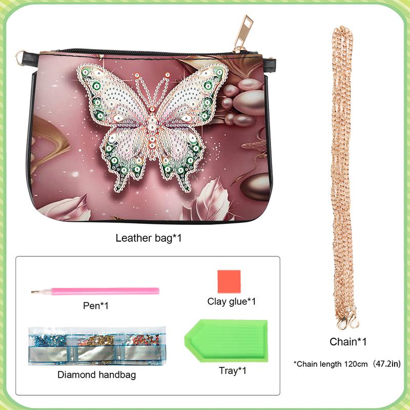 DIY Special Shape Love Puppy   Owl   Sunflower   Butterefly 5D DIY Diamond Painting Clutch Bag for Women Girls