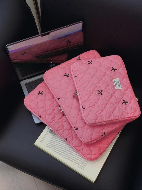 Quilted Embroidery Laptop Bag, Portable Lightweight Shockproof Laptop Case, Laptop Inner Bag for iPad HUAWEI MacBook