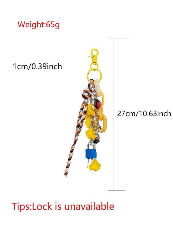 Creative Lock & Key Design Bag Charm, Fashionable Bag Decoration for Women & Girls, Trendy All-match & Exquisite Bag Charm for Birthday Gift