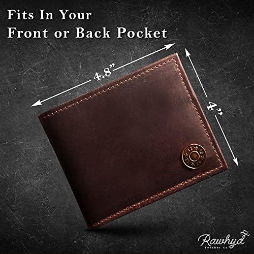 Shotgun Shell Hunting Wallet - Full-Grain Leather Wallets for Men - RFID Blocking Wallet – Western Wallets for Men w  7 Card Slots – Slim & Durable Mens Western Wallet - Great Hunting Gifts for Men