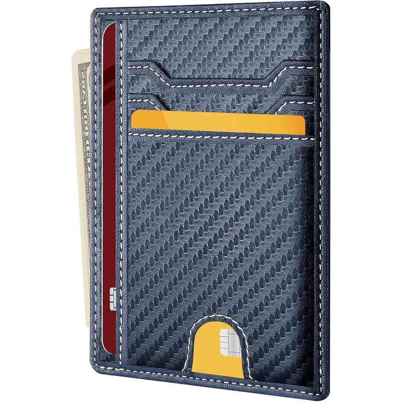 Slim Wallet, Skinny Minimal Thin Front Pocket Wallet Card Holder For Men 7Cards 3.15