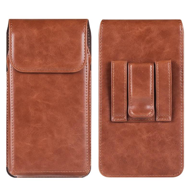 Luxury Cow Leather Belt Clip Phone Case Men Travel Waist Bag For iPhone 15 14 13 12 11 Pro Max X XS 7 8 Plus Holster Pouch Cover