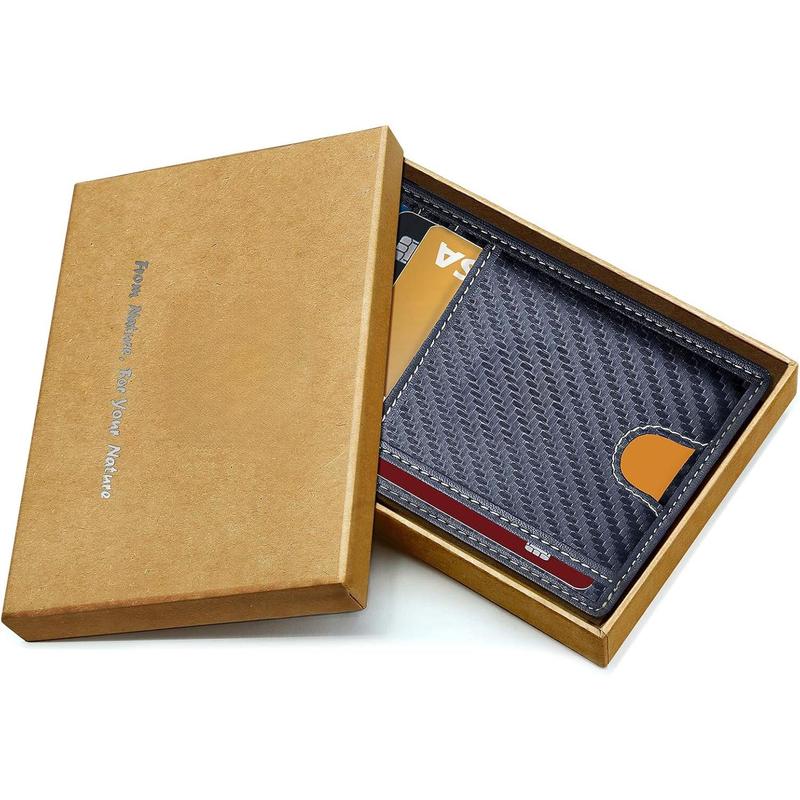 Slim Wallet, Skinny Minimal Thin Front Pocket Wallet Card Holder For Men 7Cards 3.15