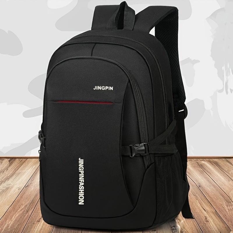 Fast shipping，Men's Casual Nylon Backpack - Adult men over 15 years old - Black, Casual, Lightweight, Nylon, Tassel - Suitable for Daily Commute, Travel, School