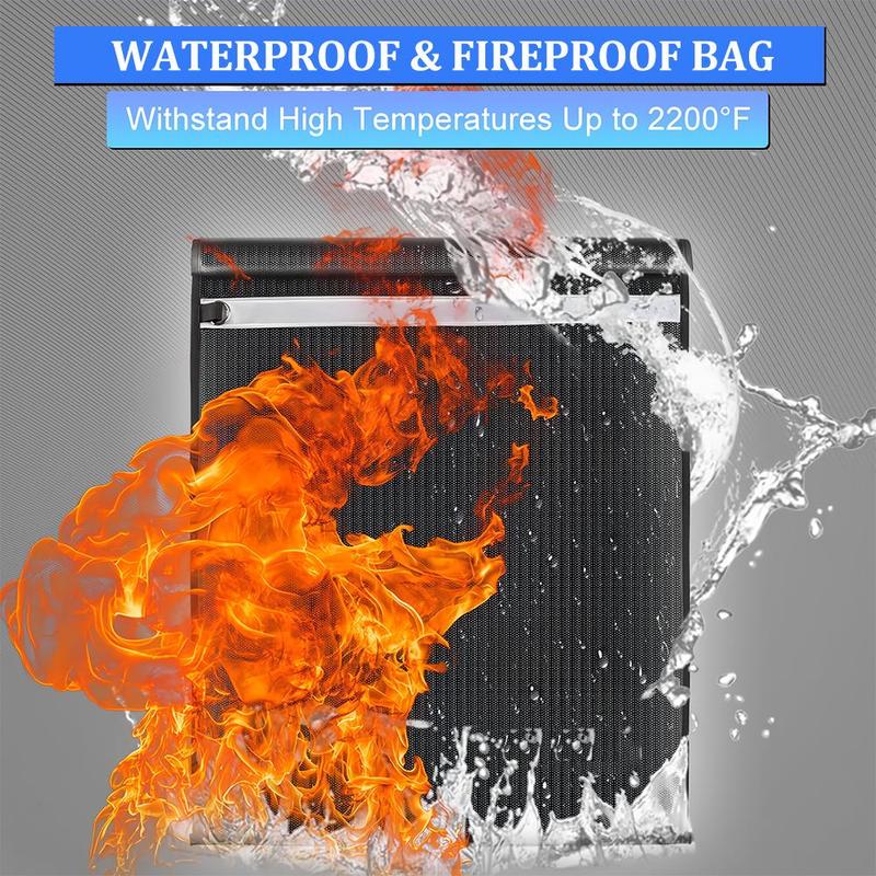 Faraday Bag with Reflective Strip, Summer Waterproof & Fireproof Faraday Bag, RFID Signal Blocker for Laptop, Phone & Car Key, Multifunctional Faraday Bag