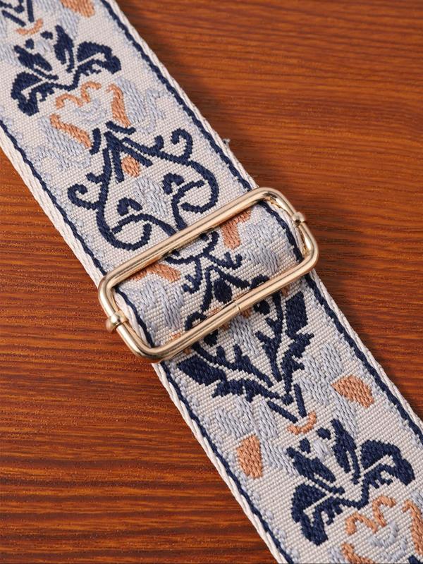 Boho Style Ethnic Pattern Bag Strap, Vintage Style Adjustable Bag Strap, Fashionable Bag Accessories for Women & Men