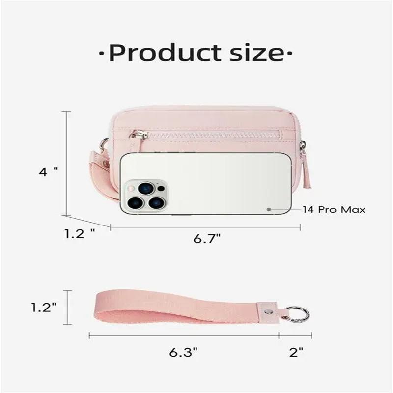 Puffer Wristlet Wallets for Women Nylon Quilted Wallet with 3 Zipper Purse for Travel Credit Card Holder Phone Organizer