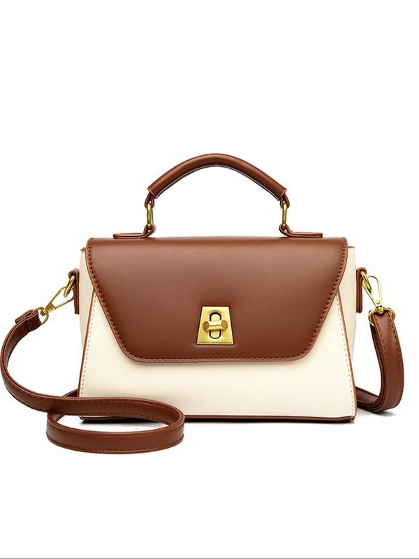 Women's Elegant Solid Color Handbag, Fashionable Crossbody Bag for Daily Used, Casual Trendy Versatile High-quality Daily Commuting Bag