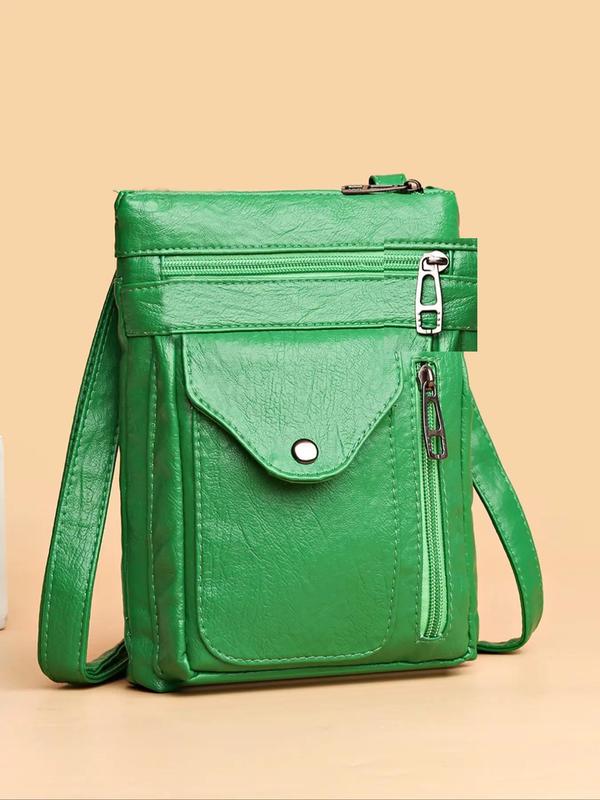 Elegant Vintage Crossbody Bag for Women, Trendy Plain Color Crossbody Purses, Fashionable Everyday Shoulder Bag for Daily Use