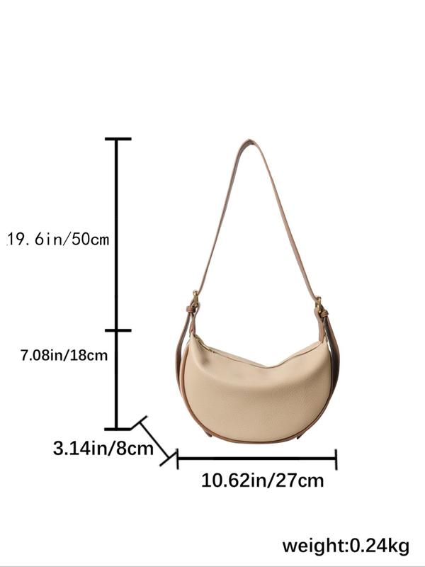 Women's Vintage Solid Color Shoulder Bag, Large Capacity Underarm Bag, Casual Trendy Versatile High-quality Daily Commuting Bag, Girl Fashionable Bag, Fall Outfits, Fall Freshness