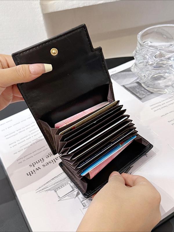 Women's Fashionable Solid Color Card Holder, Casual Versatile Pu Leather Card Holder, Lightweight Casual Women's Wallet for Daily Used