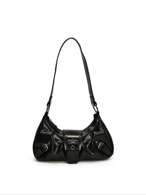 Women's Elegant Belted Design Shoulder Bag, Trendy Retro Crossbody Bag, Chic All-match Shoulder Bag for Daily & Work Use