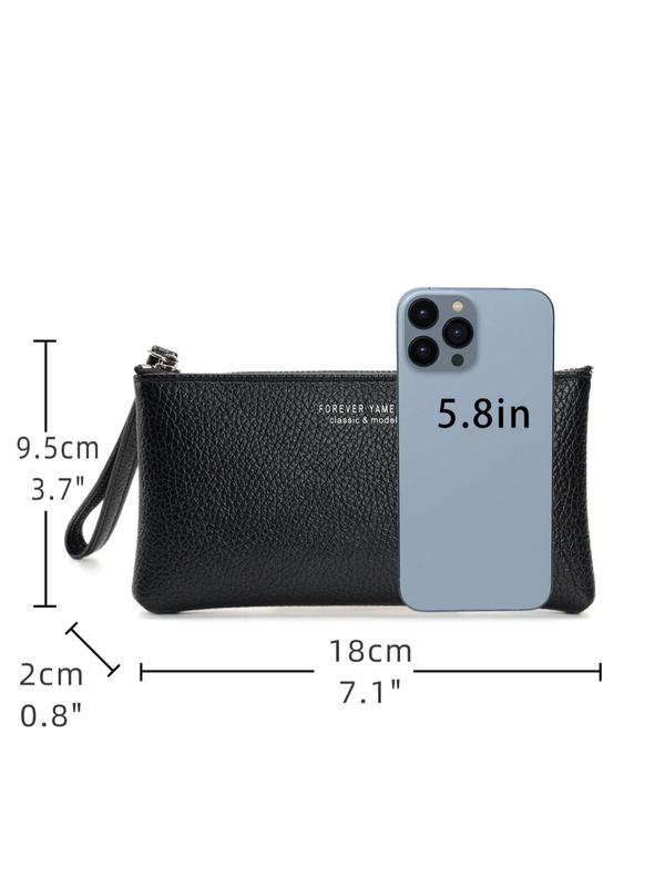 Women's Elegant Letter Pattern Zipper Long Wallet, Large Capacity Minimalist Wristlet, Trendy All-match Clutch Bag for Daily Use