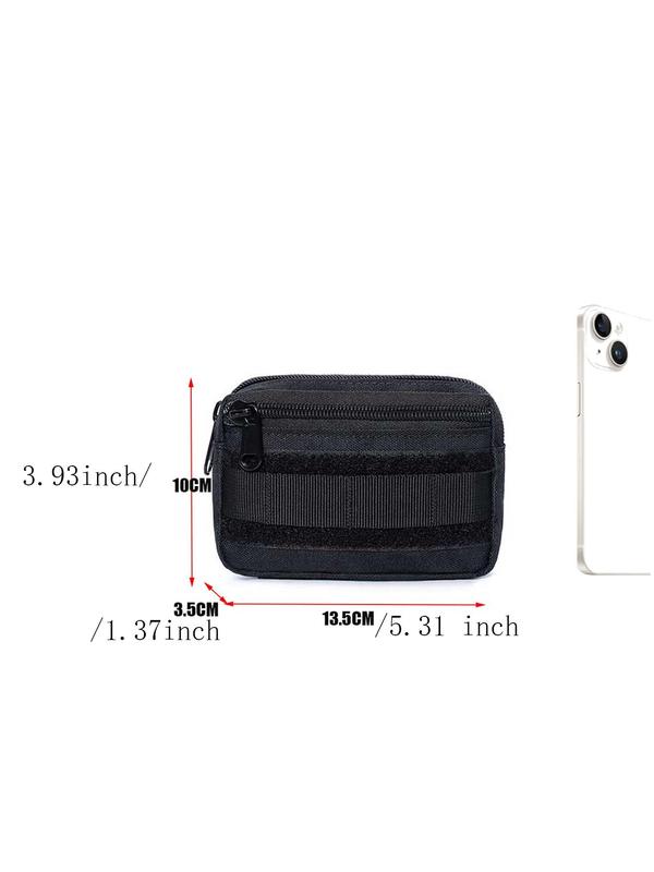 Men's Plain Tactical Small Waist Bag, Casual Sports Mobile Phone Waist Bag for Running Gym Outdoor Activities