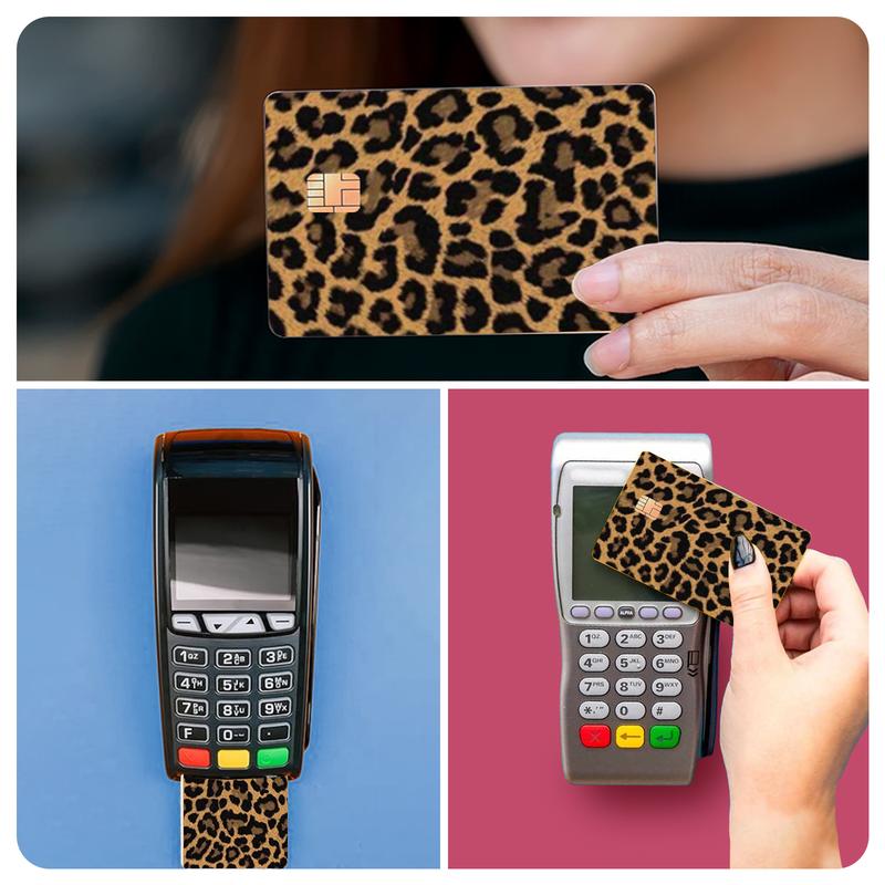 Leopard Print Credit Card Skin Sticker - Trendy and Durable Card Cover for Stylish Personalization