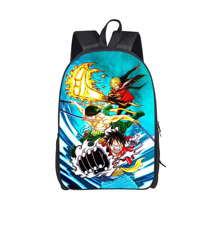 One Pie-ce Uniex Backpack Boys Anime Bookbag 3d Printing Large Travel Bag  Lightweight Casual Daypacks