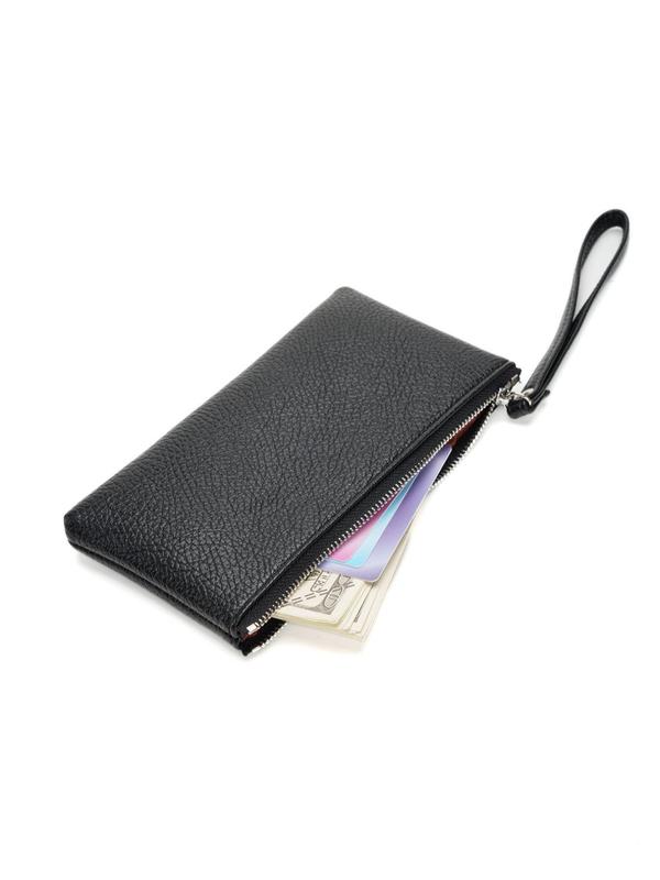 Women's Elegant Letter Pattern Zipper Long Wallet, Large Capacity Minimalist Wristlet, Trendy All-match Clutch Bag for Daily Use