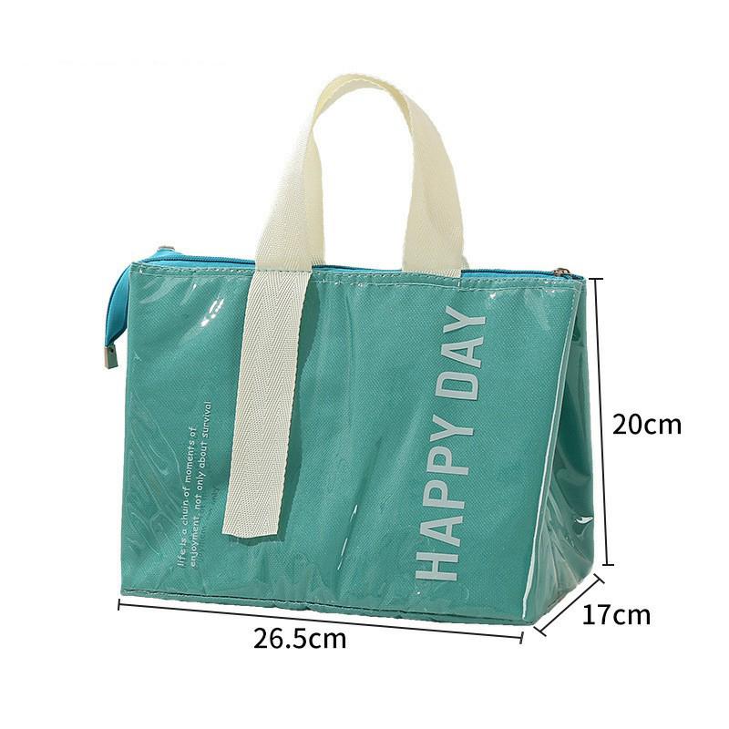 Bento Bag Large Capacity Smooth Zipper Waterproof Lunch Bag Insulated Keep Freshing Portable Thermal Lunch Box Bag For Travel