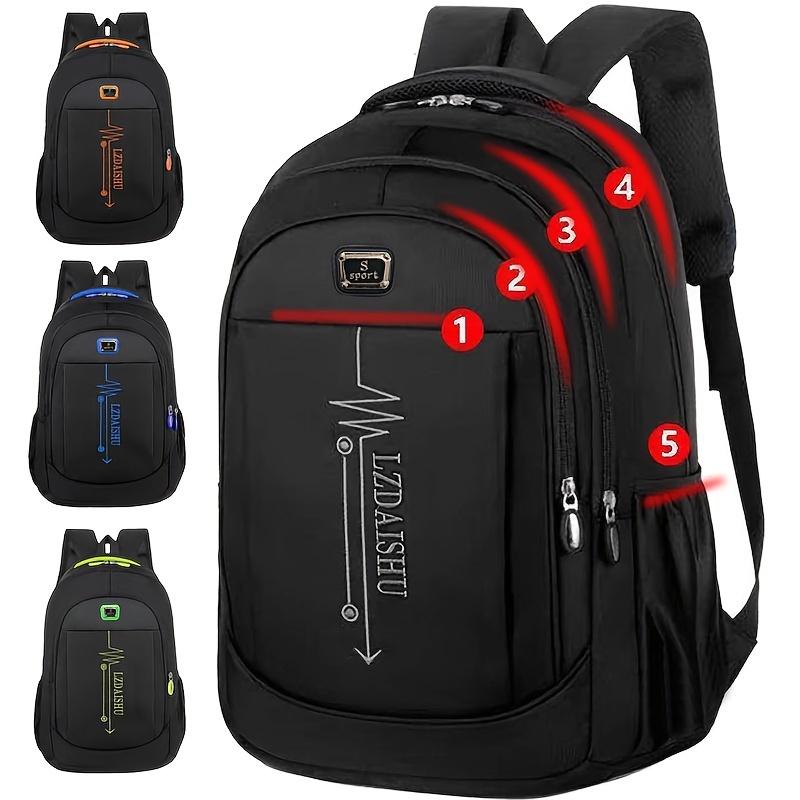 Mens Stylish Casual Backpack - Large Capacity, Laptop Compartment, Durable for School, Work & Travel - Comfortable Shoulder Straps, Versatile Style for Daily Adventures