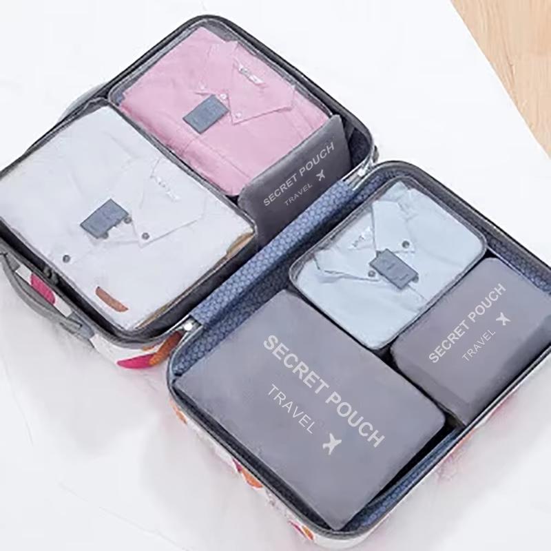 6 Pcs Set Travel Storage Bag Large Capacity Waterproof Luggage Clothing Underwear Storage Bag Bag With Zipper