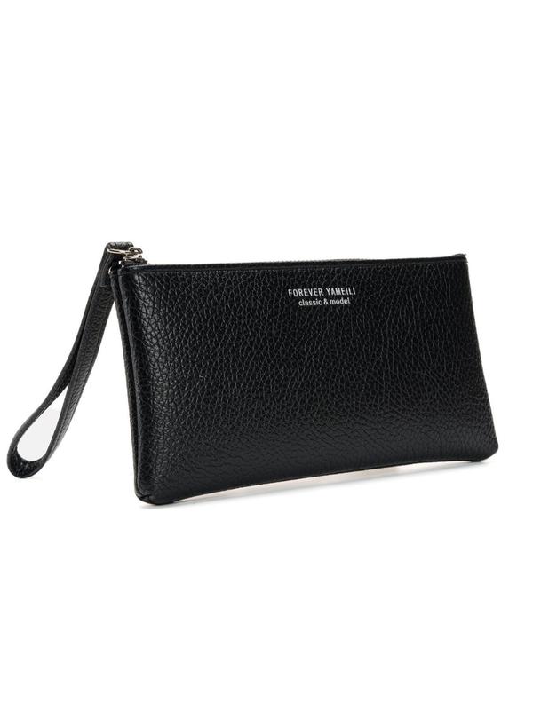 Women's Elegant Letter Pattern Zipper Long Wallet, Large Capacity Minimalist Wristlet, Trendy All-match Clutch Bag for Daily Use