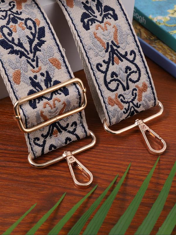 Boho Style Ethnic Pattern Bag Strap, Vintage Style Adjustable Bag Strap, Fashionable Bag Accessories for Women & Men