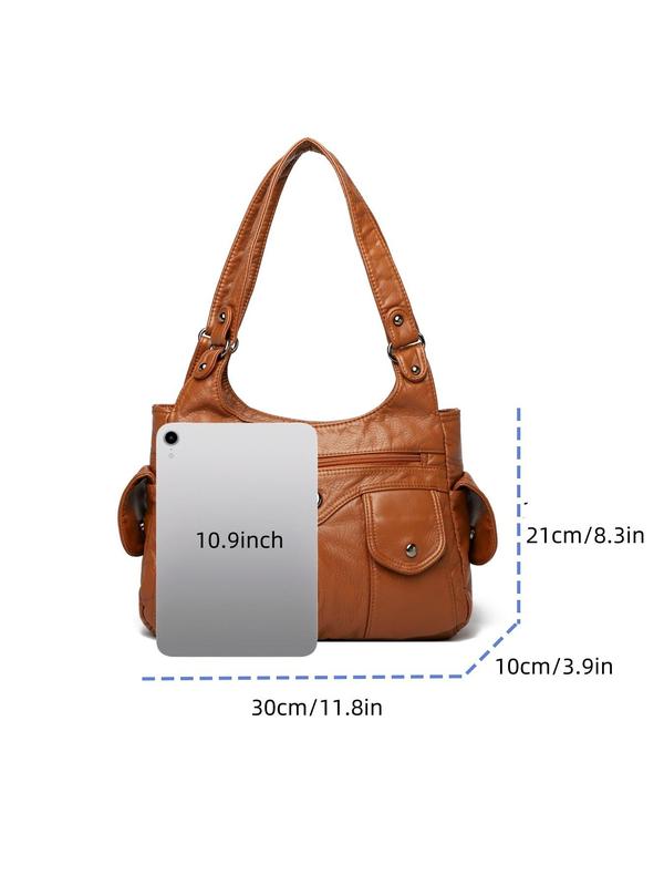 Women's Fashion Heart Decorated Shoulder Bag, Casual Large Capacity Commuter Bag, Trendy Versatile High-quality Daily Girl Fashionable Shopping Bag